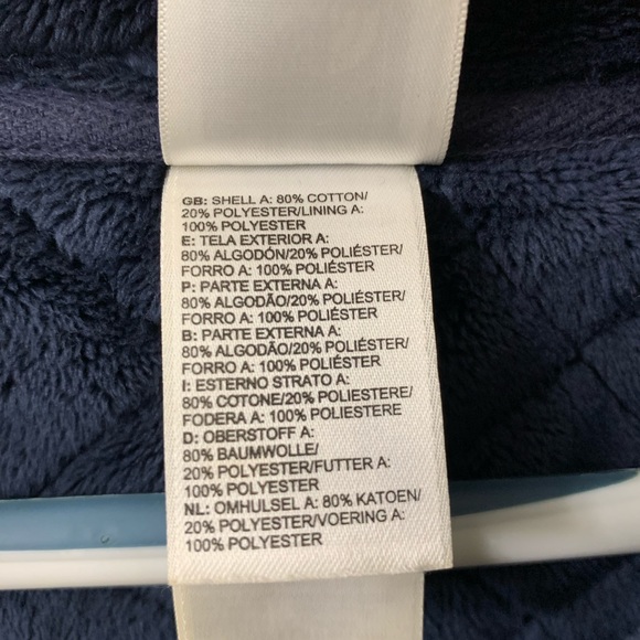 NORTH FACE Navy Quilted Sherpa Zip Up - Picture 7 of 8